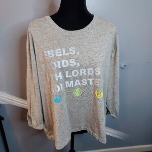 Disney Star Wars Size XL Long Sleeve Rebels, Droid, Sith Lord's And Jedir Master
